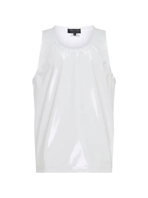Comme des Garçons Homme Plus patent-effect sleeveless T-shirt