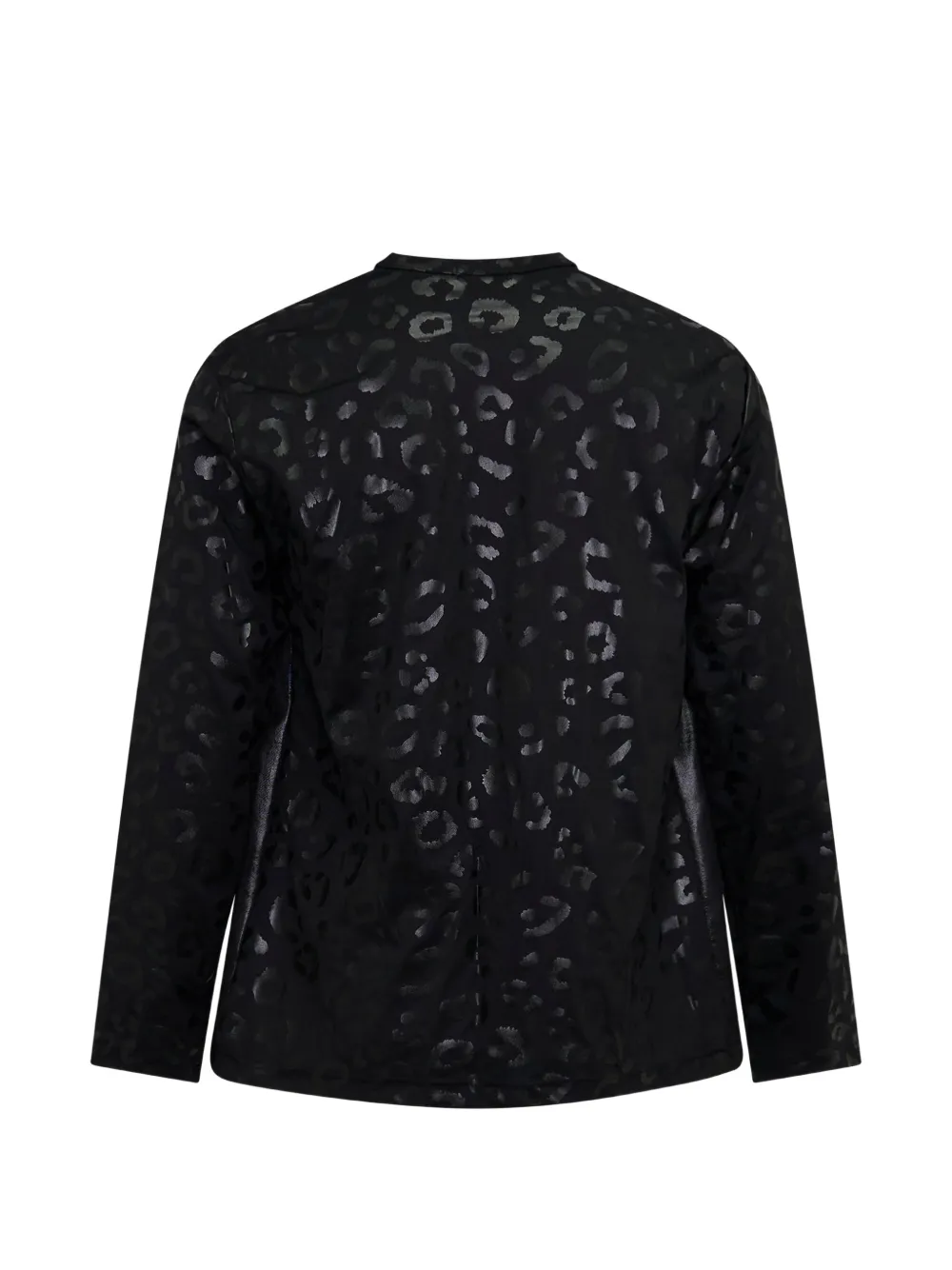 Comme des Garçons Homme Plus leopard-print layered T-shirt Zwart