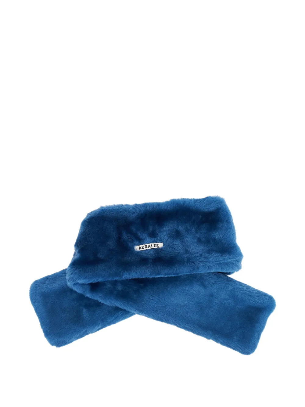 Auralee straight merino Mouton fur scarf - Blu