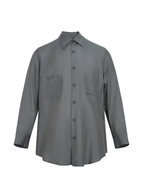 Yohji Yamamoto patch-pocket long-sleeve shirt