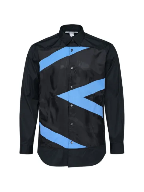 Comme Des Garçons Shirt geometric-panelled long-sleeve shirt