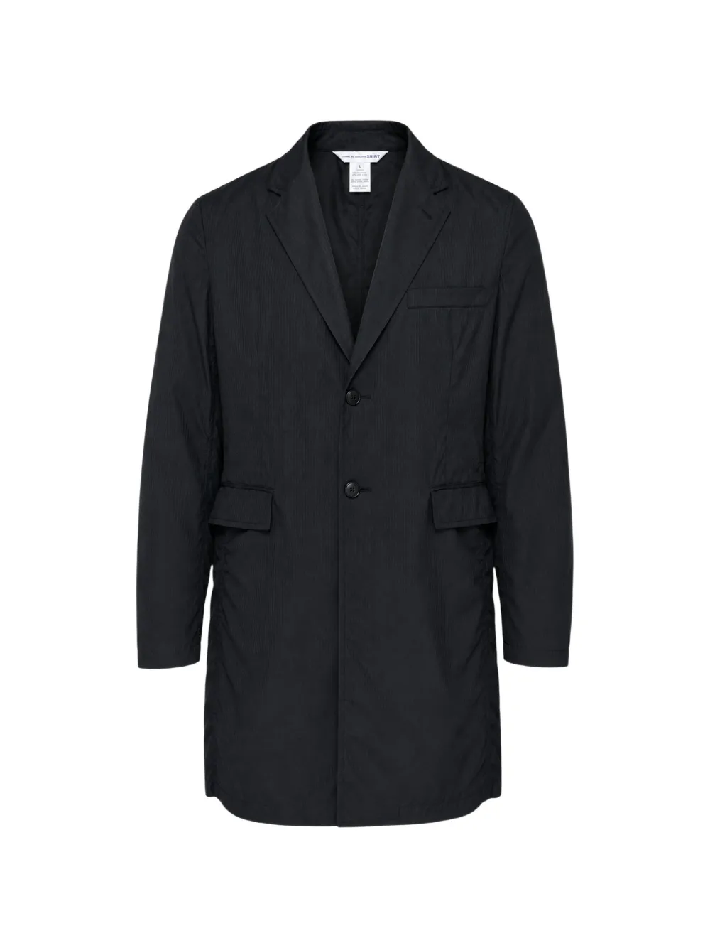 Comme Des Garçons Shirt pinstripe-pattern single-breasted coat - Nero