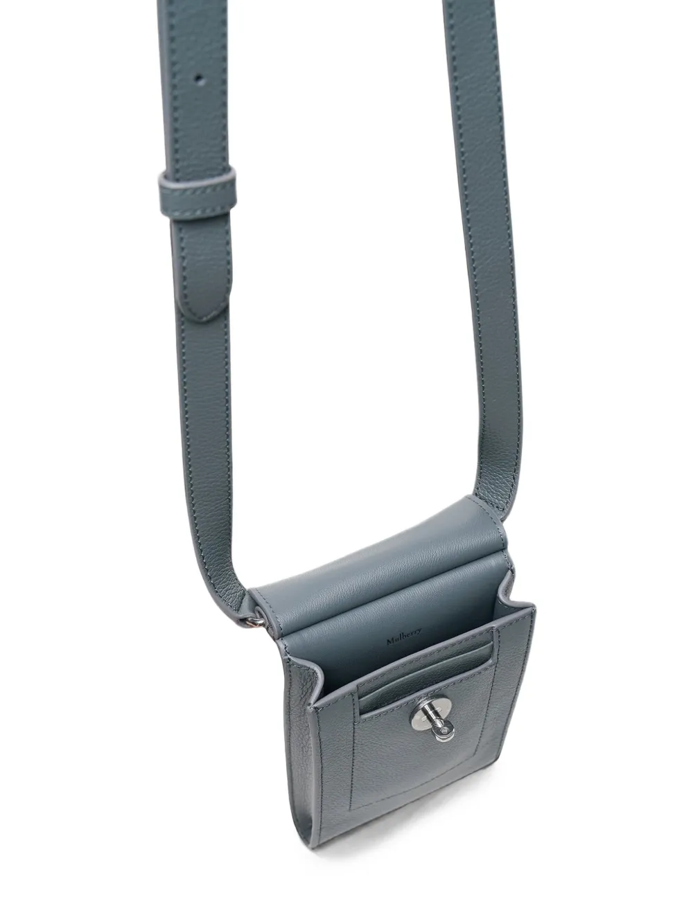 Mulberry Antony mini-schoudertas met leertextuur Grijs