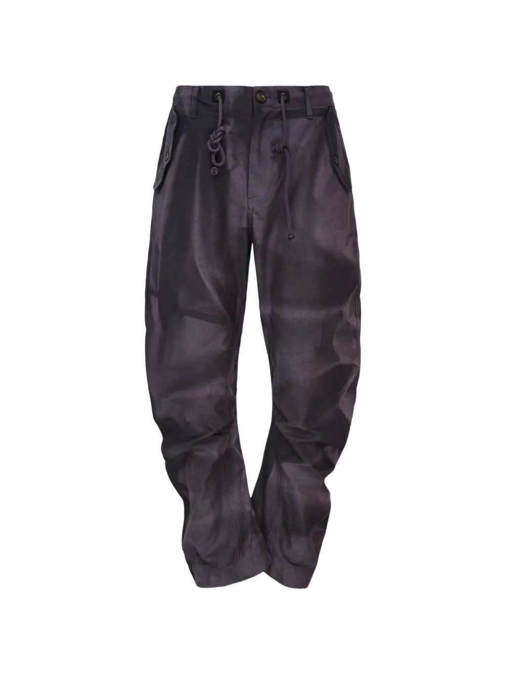 JiyongKim sun-bleached drawstring-waist trousers