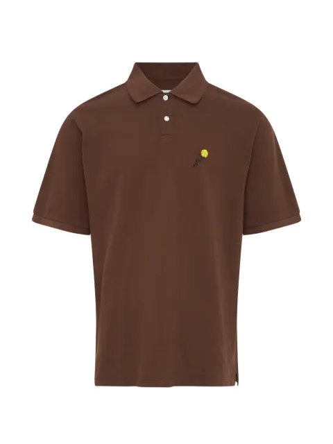 Vowels embroidered-logo polo shirt