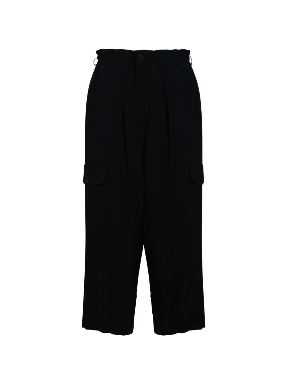 Yohji Yamamoto button-detail cargo trousers - Nero