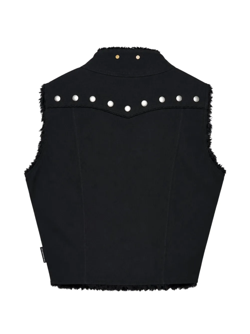 Andersson Bell Bodywarmer van imitatielamswol met studs Zwart