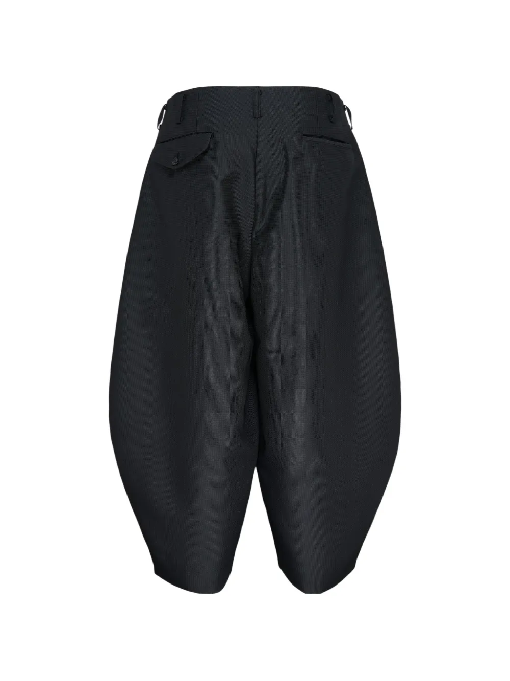 Comme des Garçons Homme Plus Cropped broek met dobby-streep Zwart