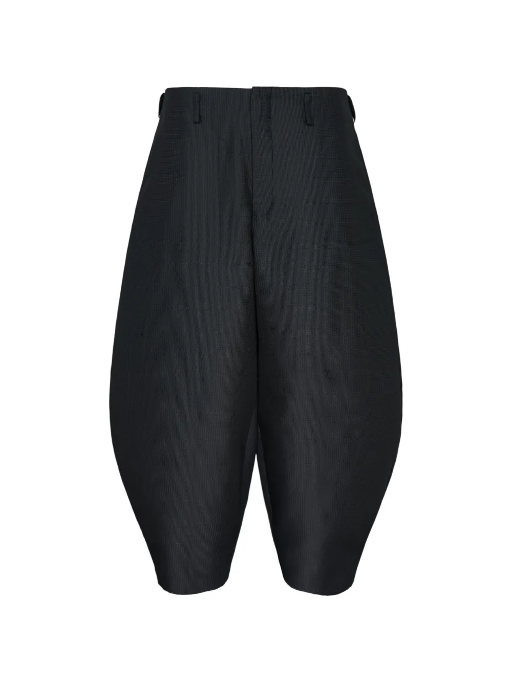Comme des Garçons Homme Plus dobby-stripe cropped trousers - Nero
