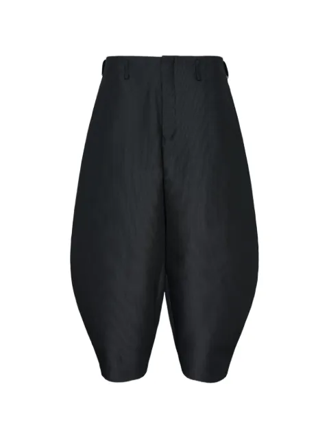 Comme des Garçons Homme Plus dobby-stripe cropped trousers