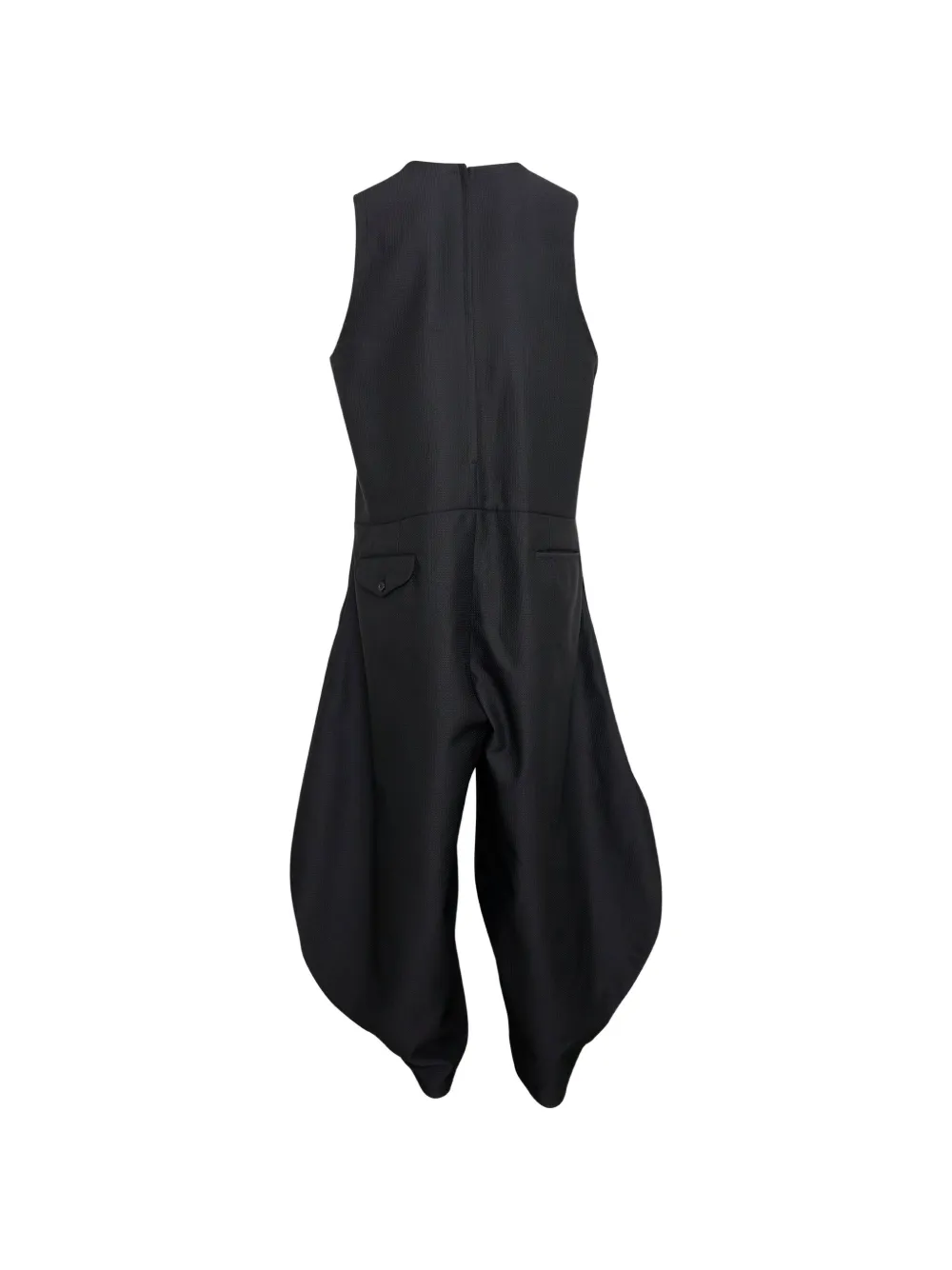 Comme des Garçons Homme Plus Mouwloze jumpsuit met verlaagd kruis Zwart