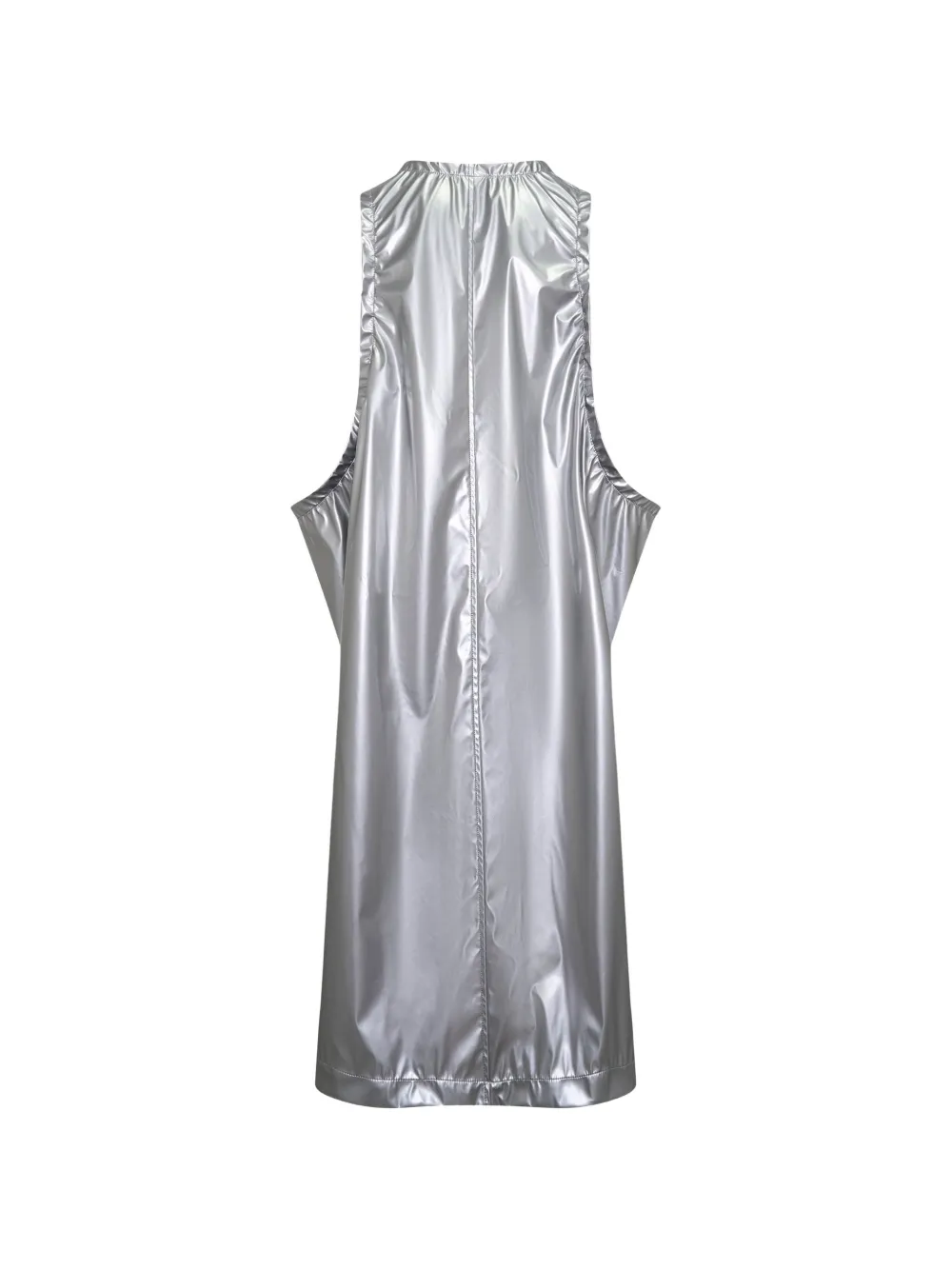 Comme des Garçons Homme Plus metallic sleeveless mini dress Zilver