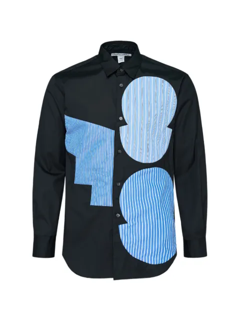 Comme Des Garçons Shirt patchwork striped-print shirt