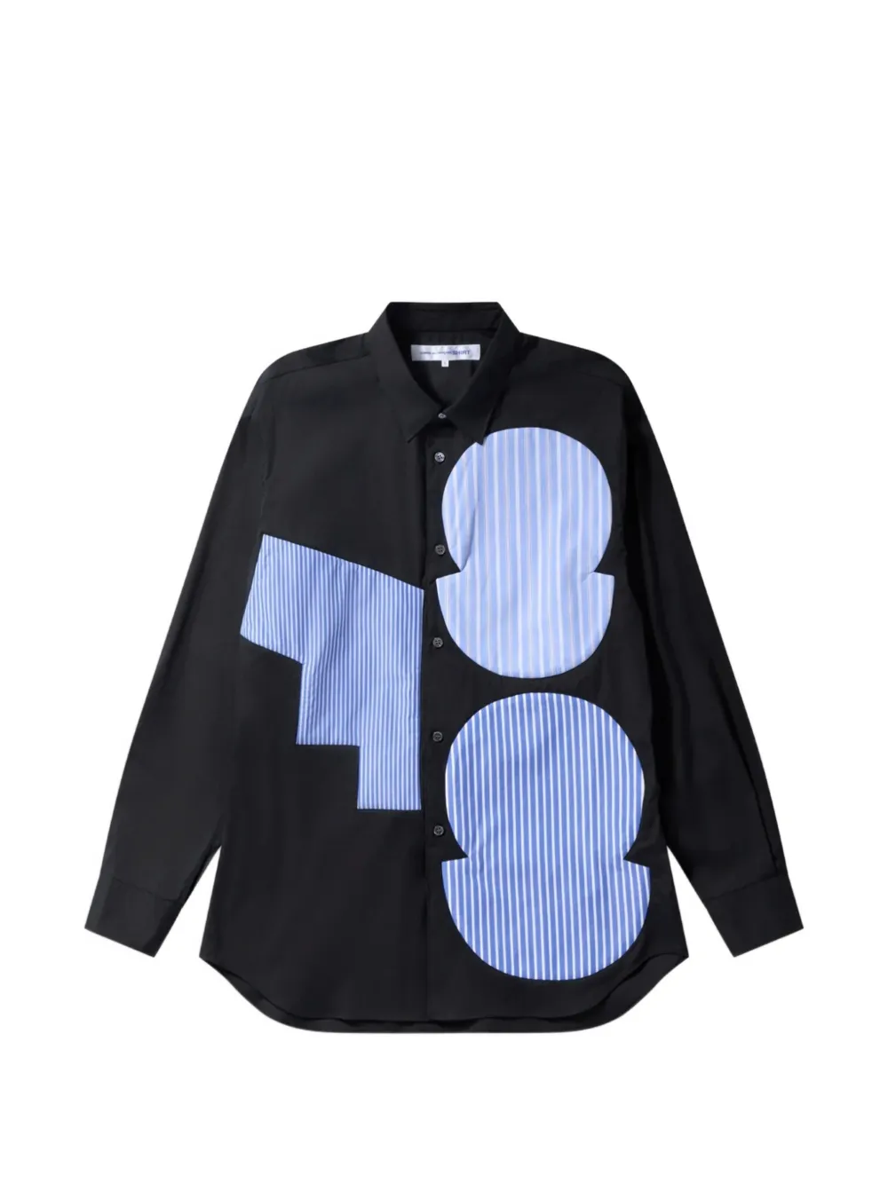 Comme Des Garçons Shirt patchwork striped-print shirt - Nero