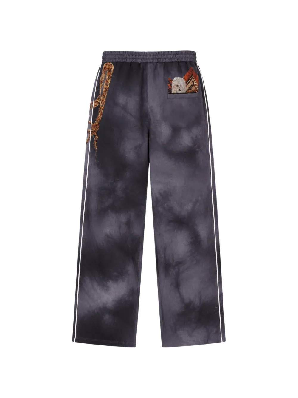 Doublet Trainingsbroek met tie-dye print en ketting Blauw