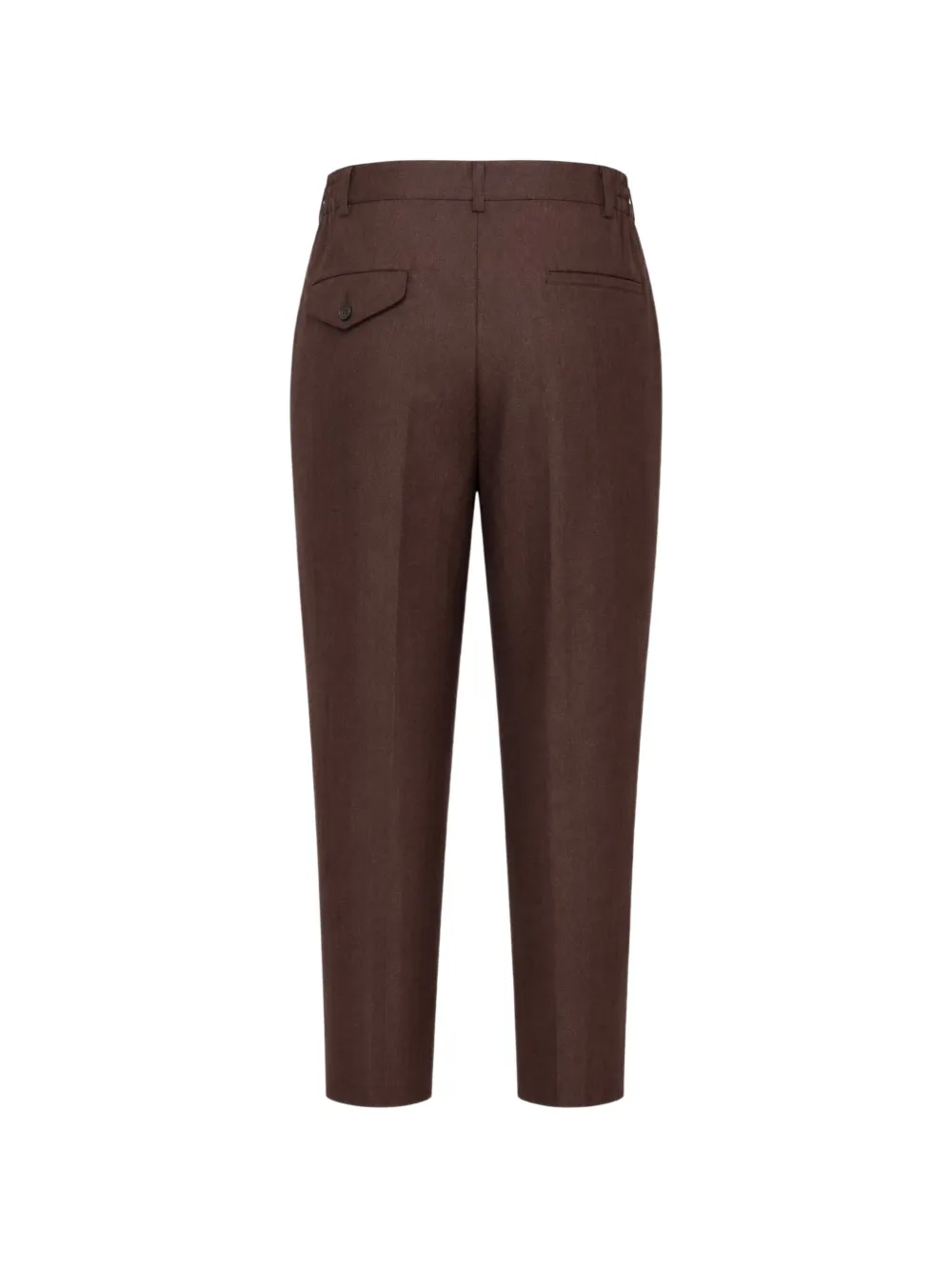 Comme des Garçons Homme Deux Broek met elastische taille en visgraat patroon Bruin
