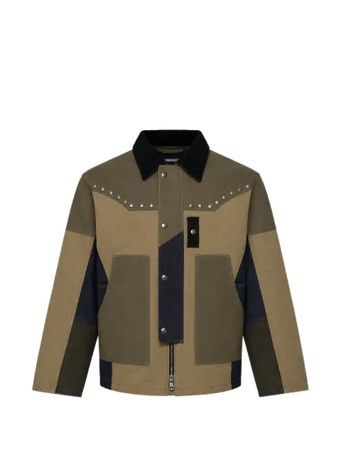 Andersson Bell stud-embellished patchwork jacket
