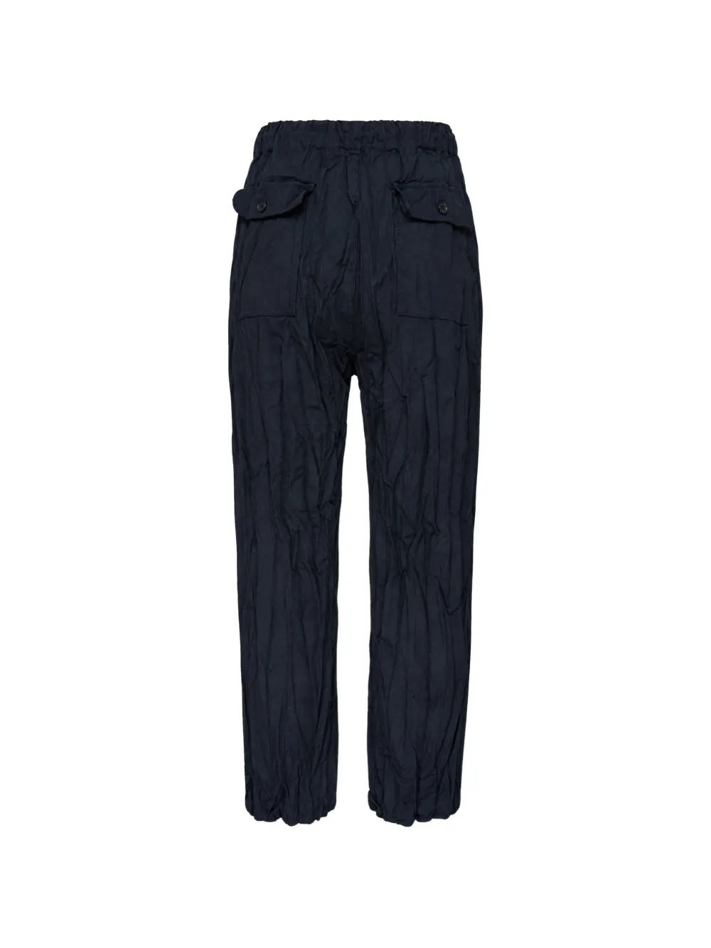 Comme des Garçons Homme crinkled drawstring trousers Blauw