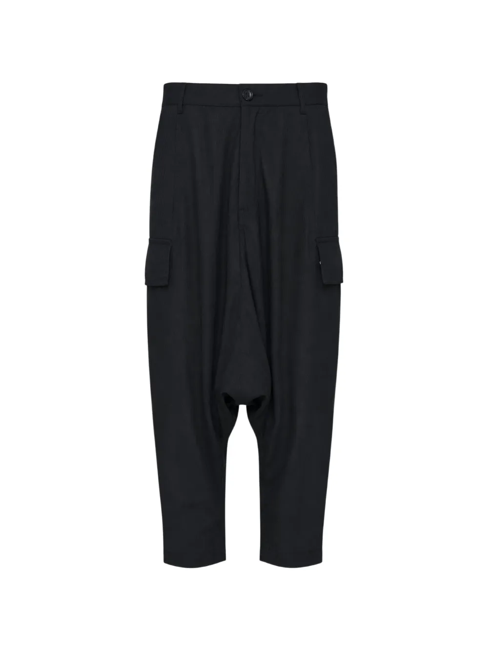 Comme Des Garçons Shirt pinstripe-pattern drop-crotch cargo pants - Nero