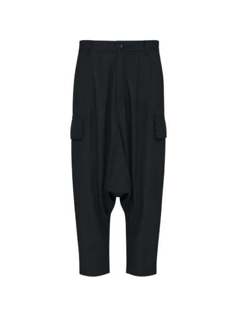 Comme Des Garçons Shirt pinstripe-pattern drop-crotch cargo pants