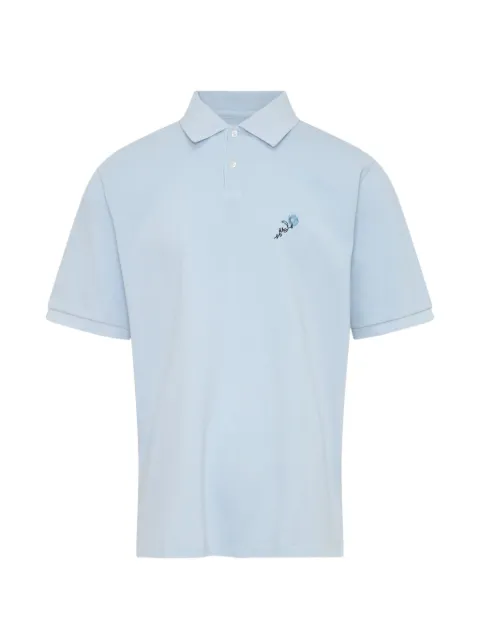 Vowels embroidered-logo polo shirt