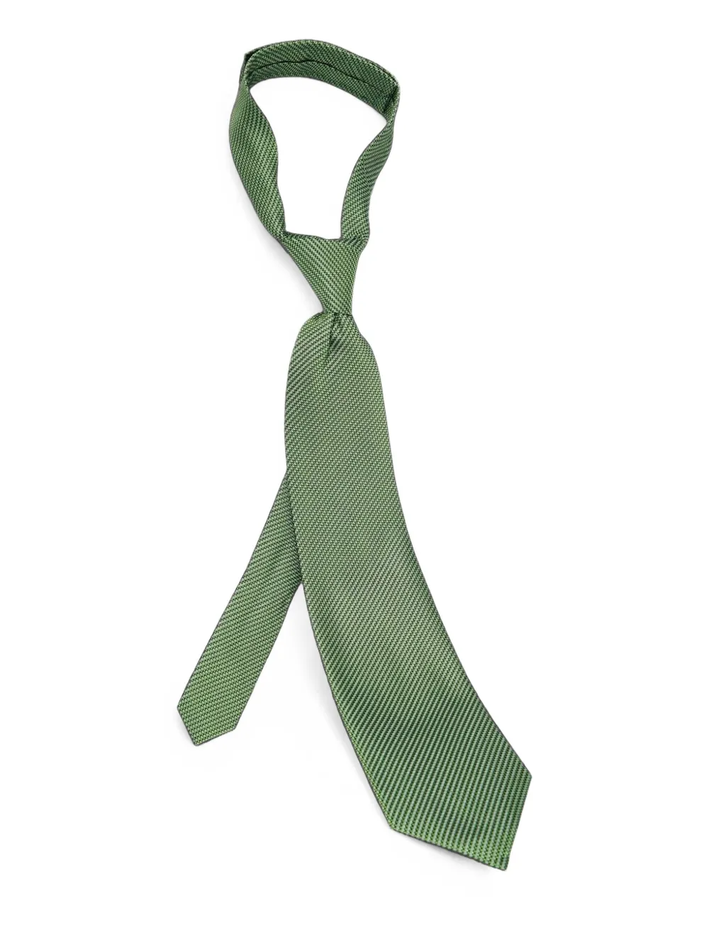 Doublet Stropdas met puntige neus Groen