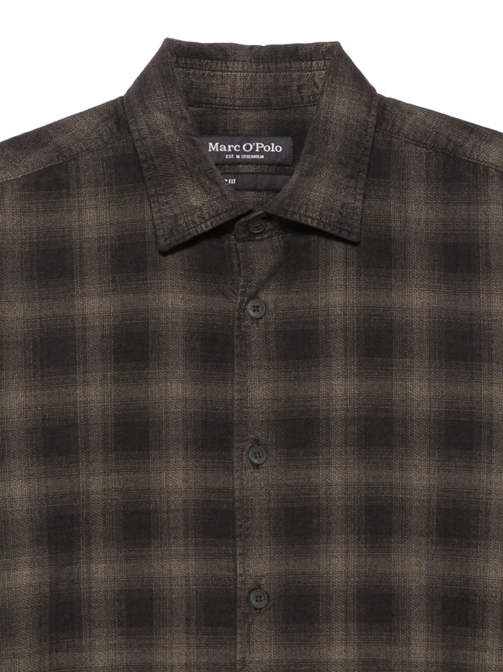 Marc O'Polo check-print long-sleeve shirt Bruin