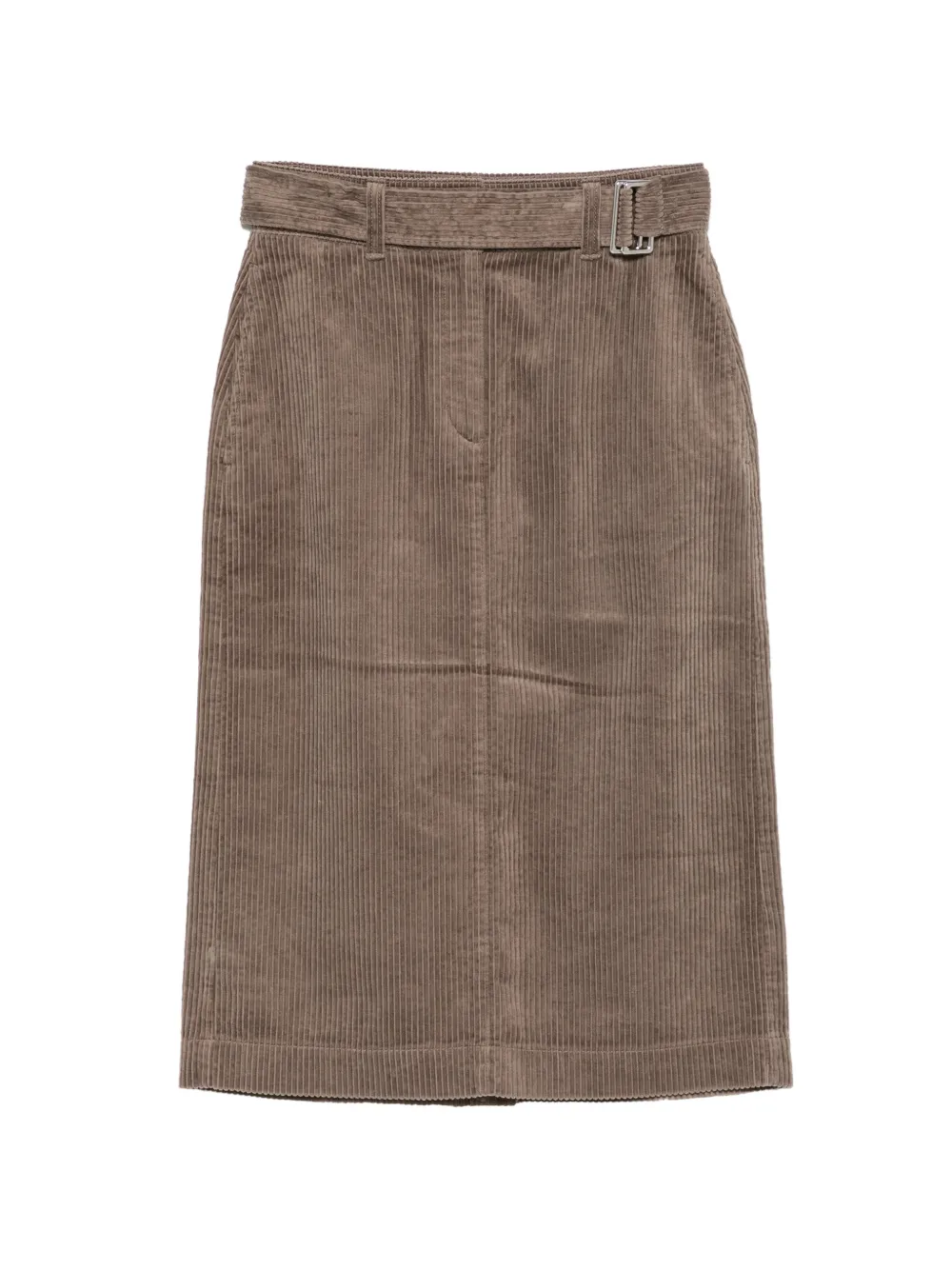 Marc O'Polo belted corduroy midi skirt - Marron