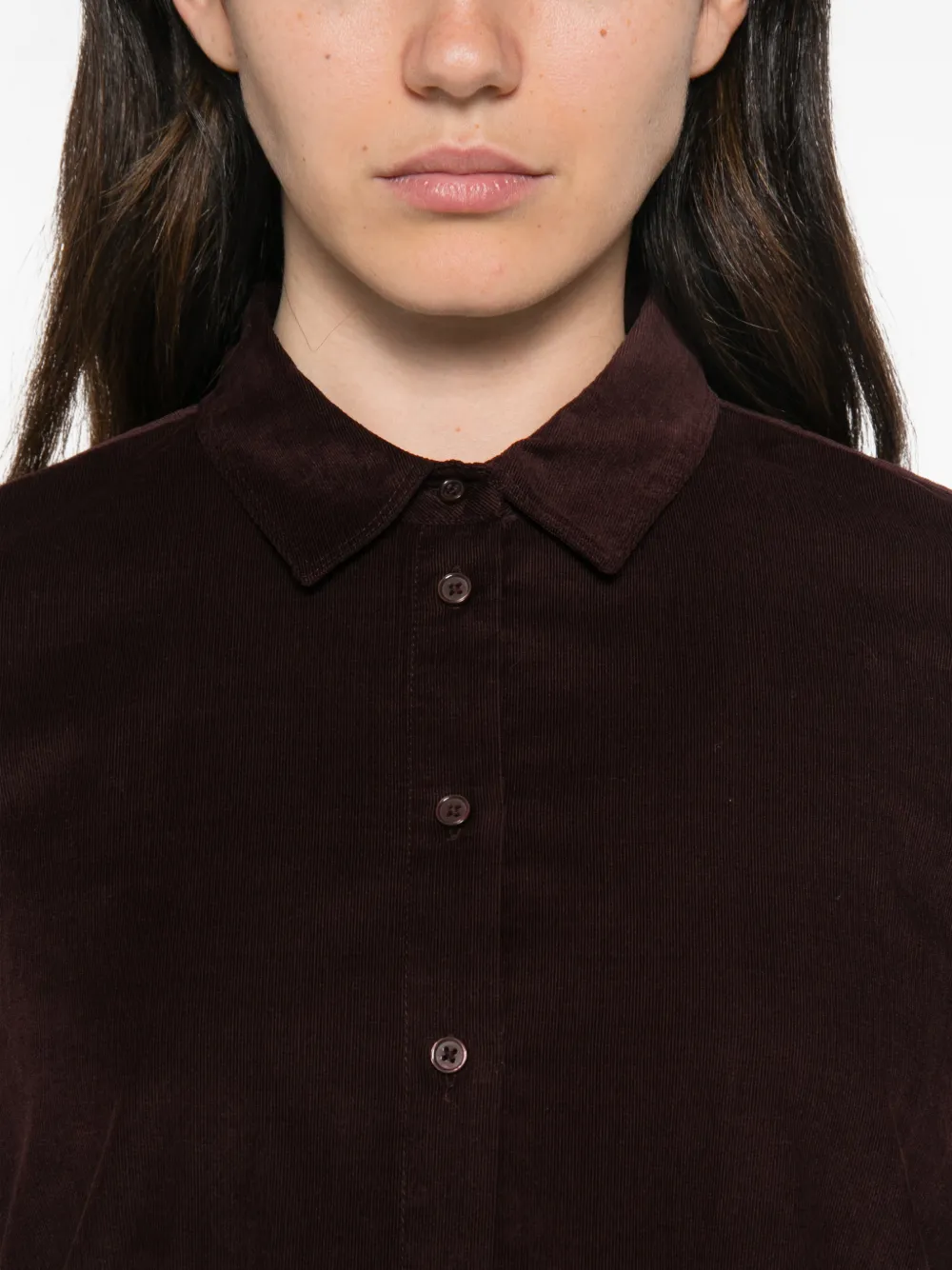 Marc O'Polo corduroy long-sleeve shirt Rood