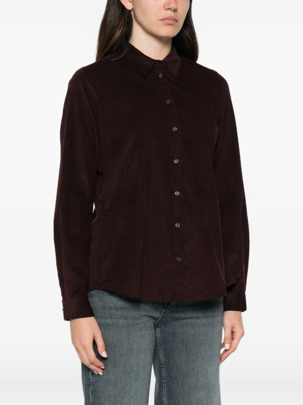 Marc O'Polo corduroy long-sleeve shirt Rood