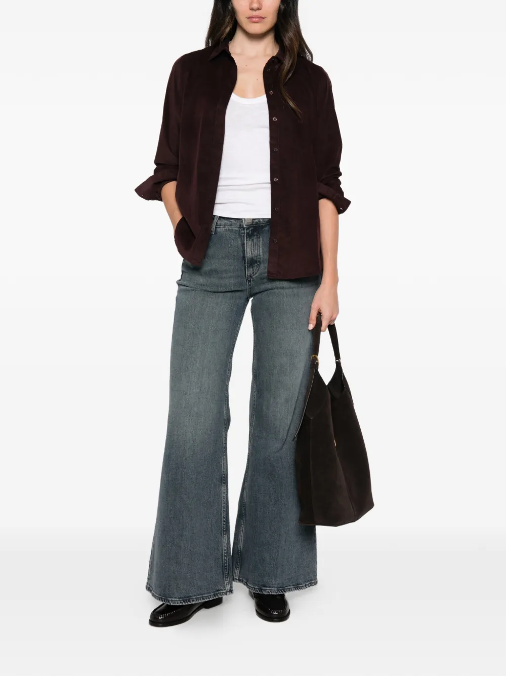 Marc O'Polo corduroy long-sleeve shirt Rood