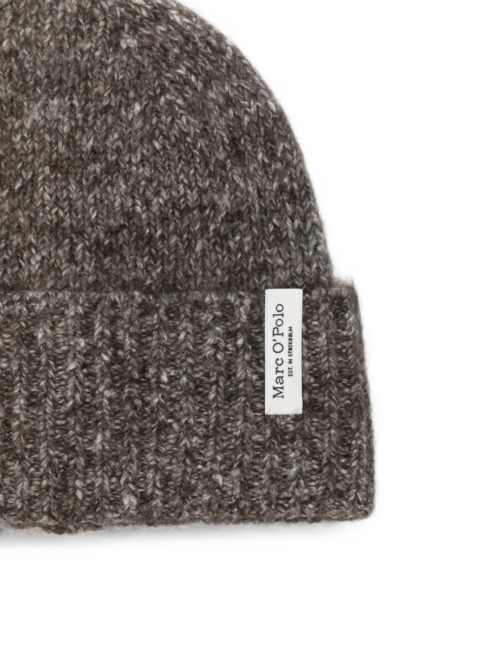 Marc O'Polo ribbed-knit beanie hat Bruin