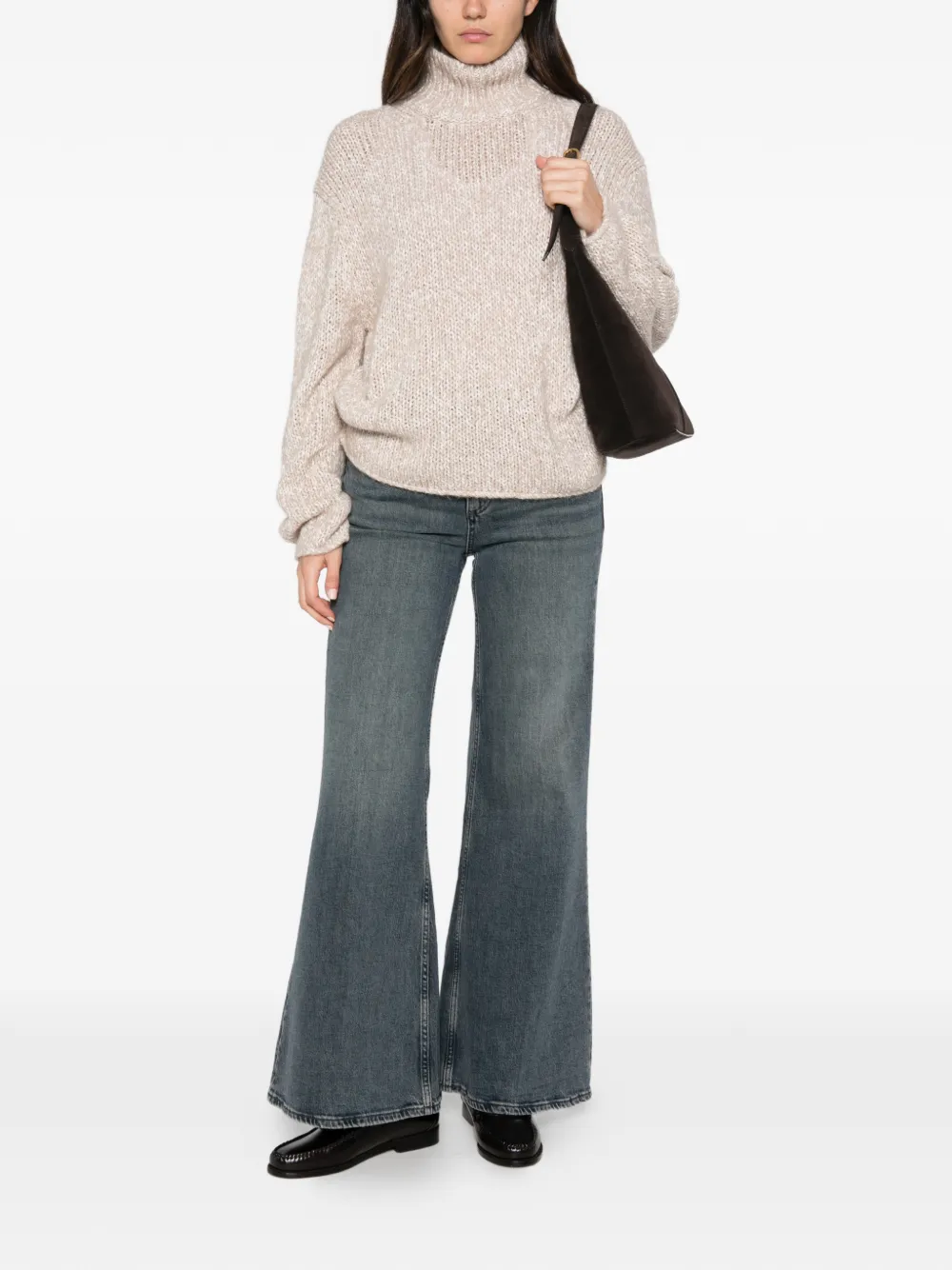 Marc O'Polo chunky-knit turtleneck sweater Beige