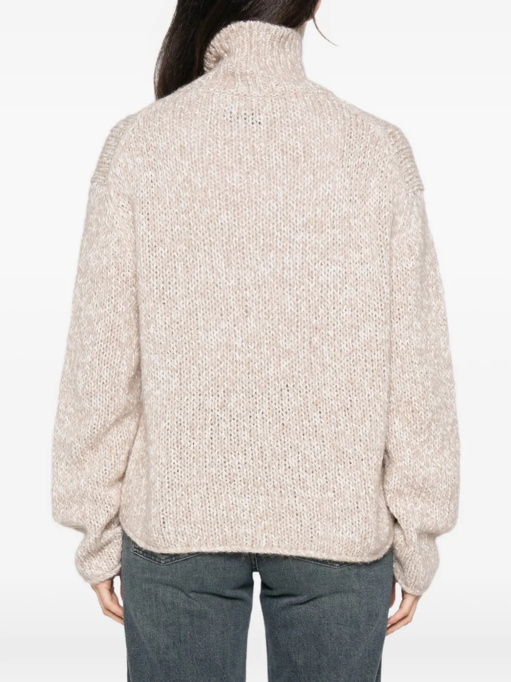 Marc O'Polo chunky-knit turtleneck sweater Beige
