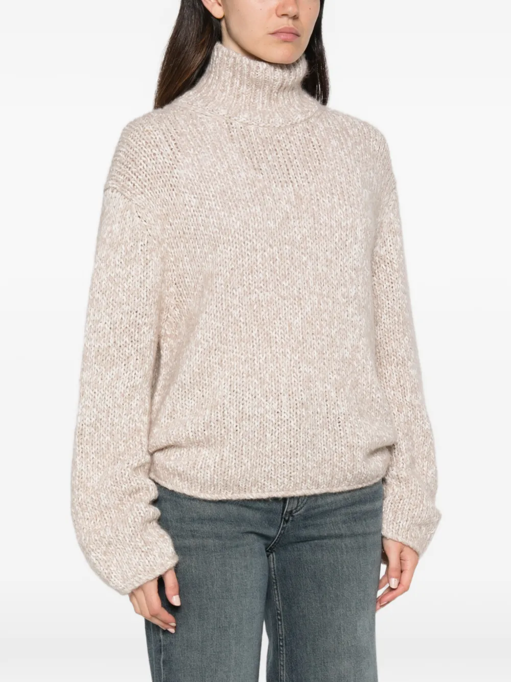 Marc O'Polo chunky-knit turtleneck sweater Beige