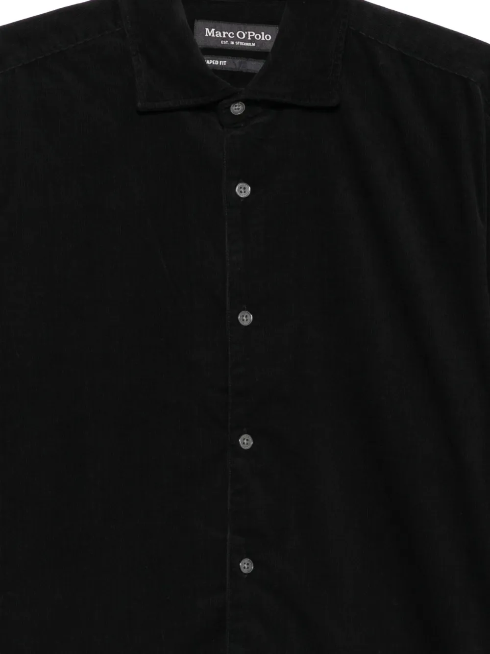 Marc O'Polo corduroy long-sleeve shirt Zwart