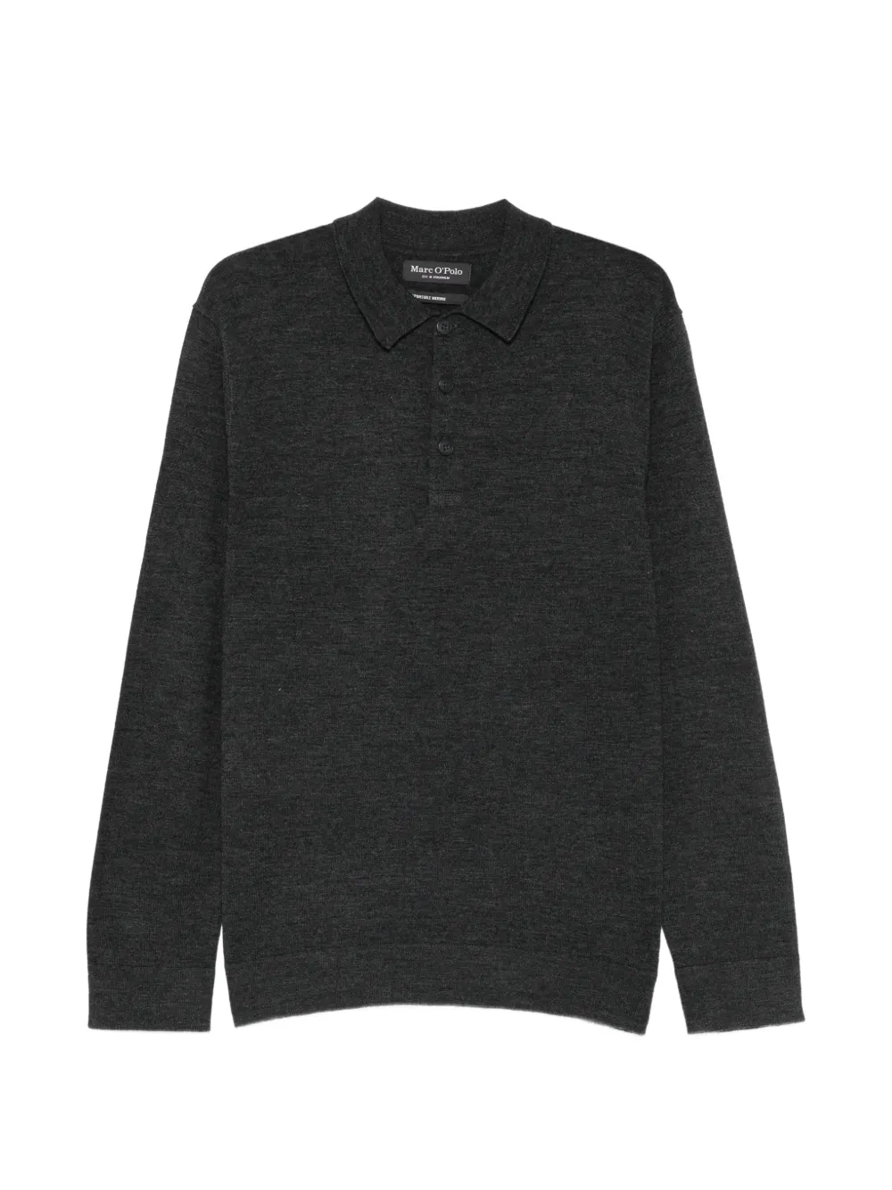 Marc O'Polo long-sleeved wool polo shirt