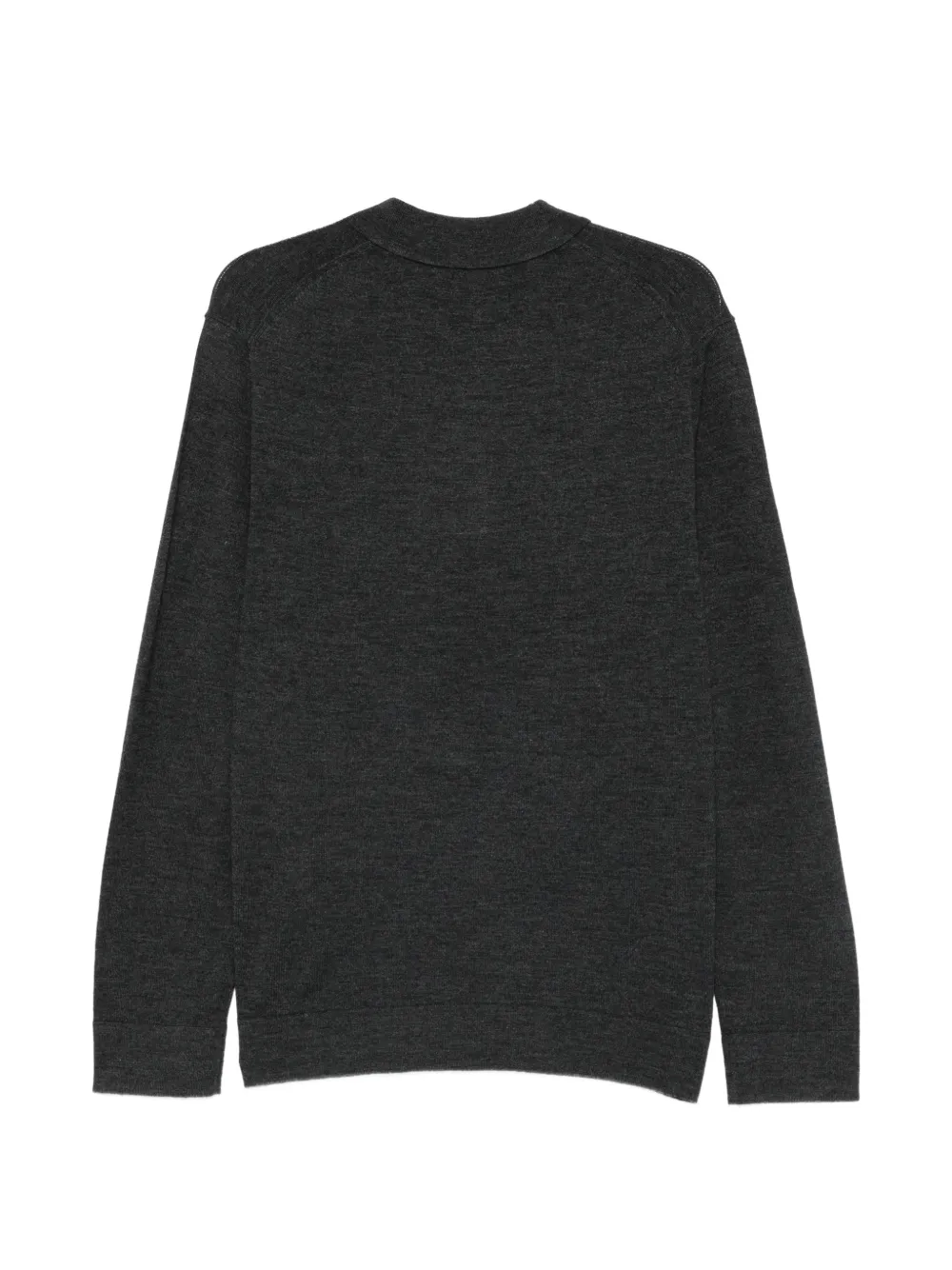 Marc O'Polo long-sleeved wool polo shirt Grijs