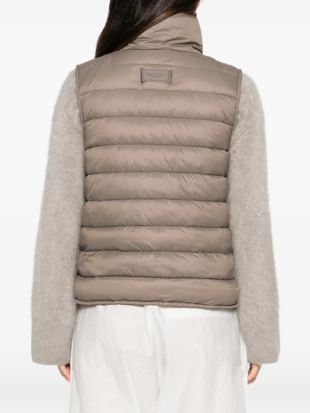 Marc O'Polo Bodywarmer met hoge hals Beige