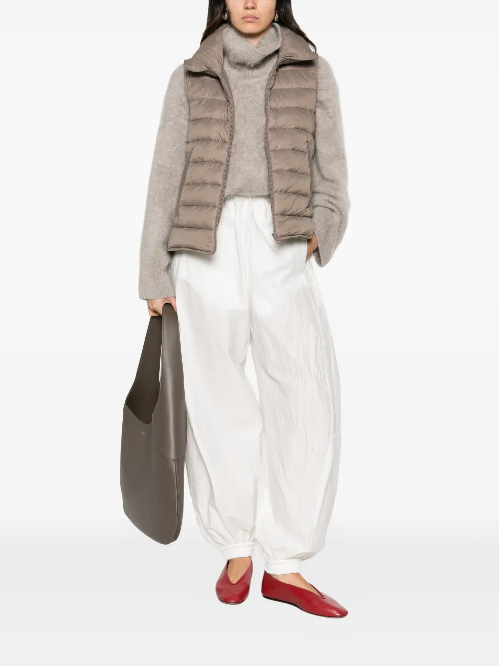 Marc O'Polo Bodywarmer met hoge hals Beige