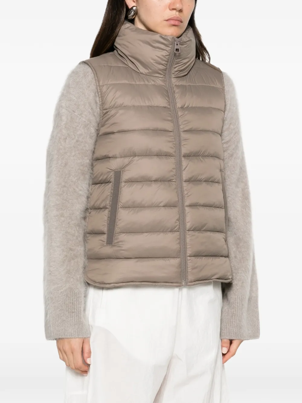 Marc O'Polo Bodywarmer met hoge hals Beige