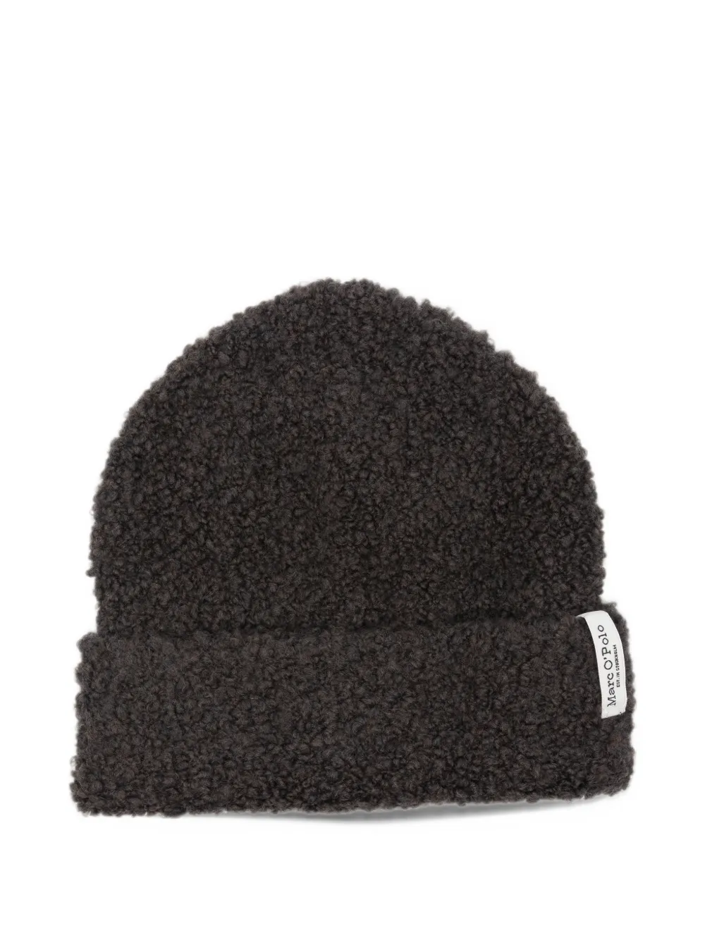 Marc O'Polo Gebreide bouclé muts Bruin