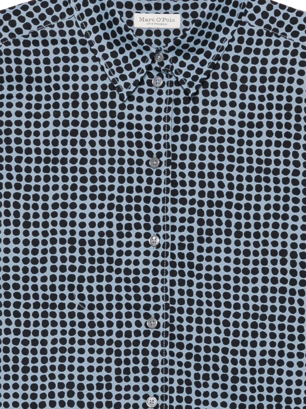 Marc O'Polo polka-dot cotton shirt Blauw