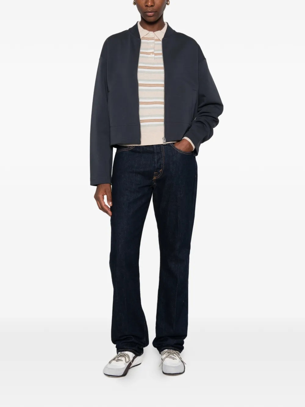 Marc O'Polo Bomberjack met rits Blauw