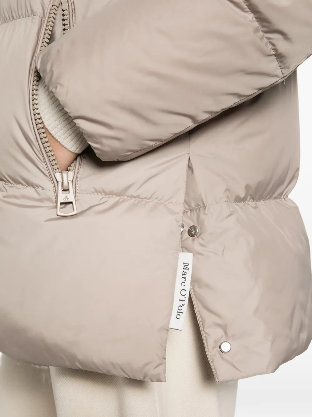 Marc O'Polo quilted hooded jacket Beige