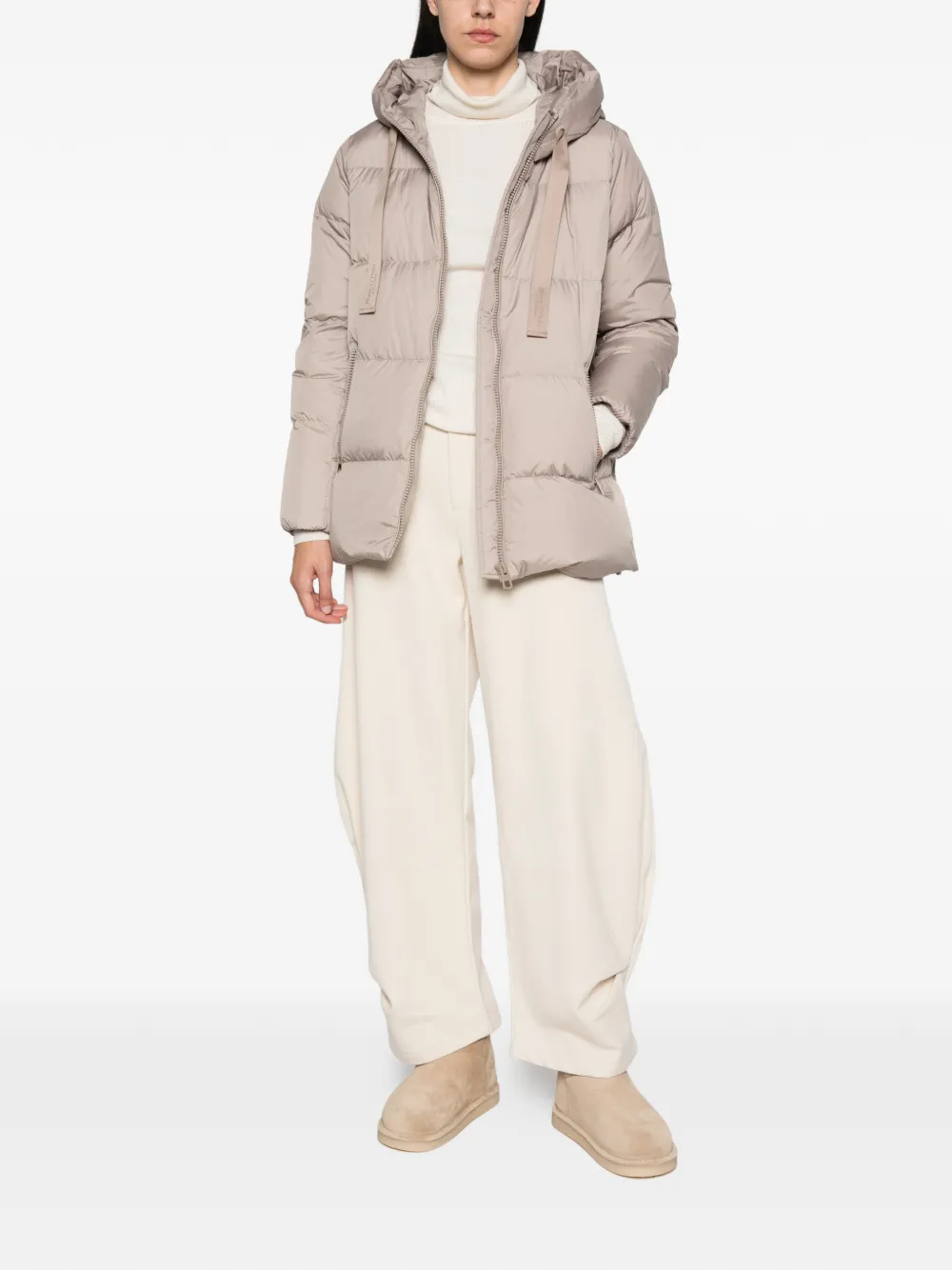 Marc O'Polo quilted hooded jacket Beige