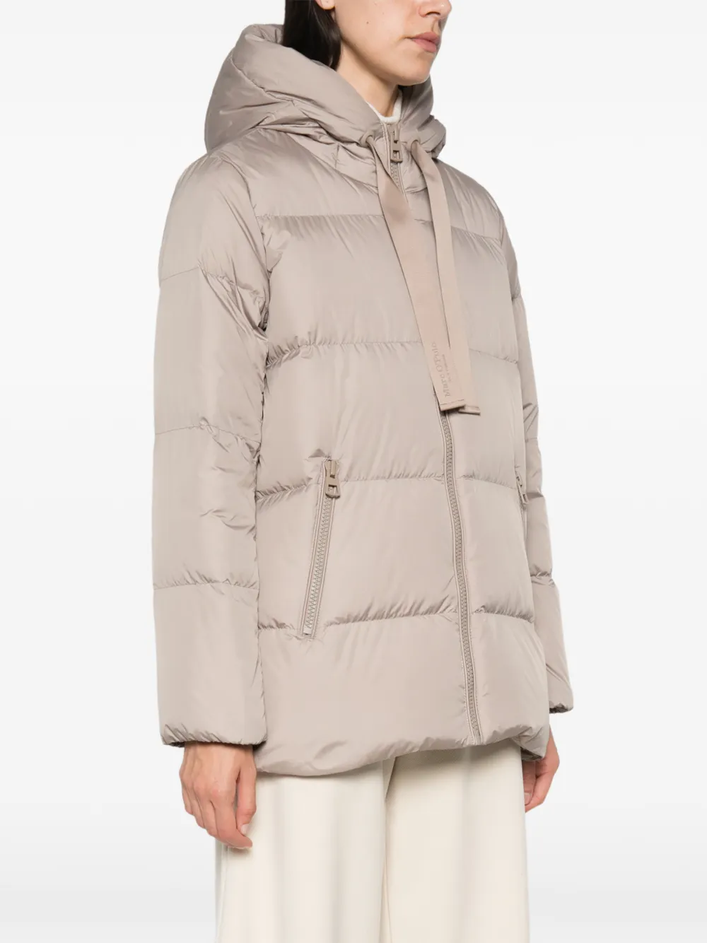Marc O'Polo quilted hooded jacket Beige