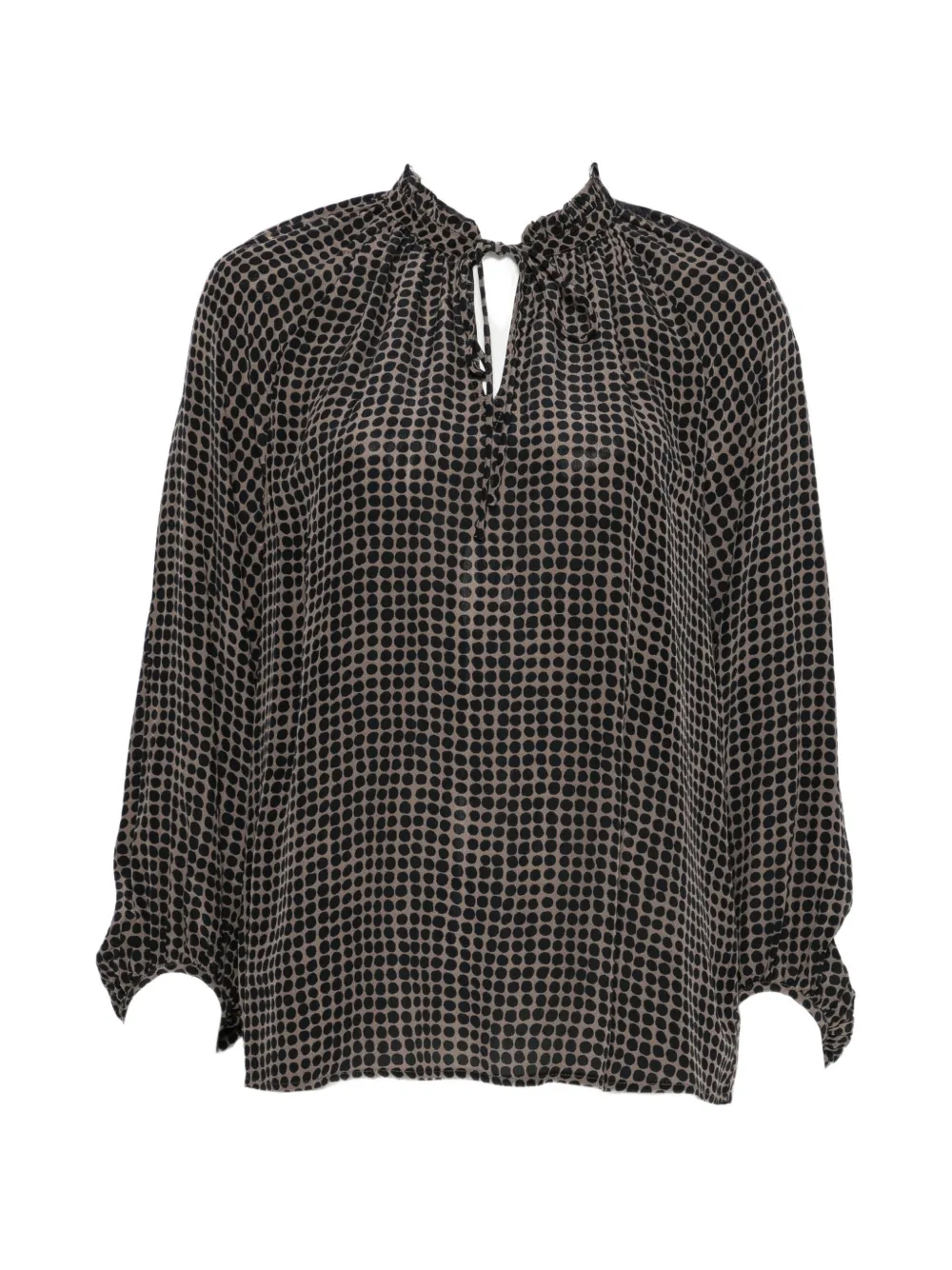 Marc O'Polo polka-dot tie-neck blouse