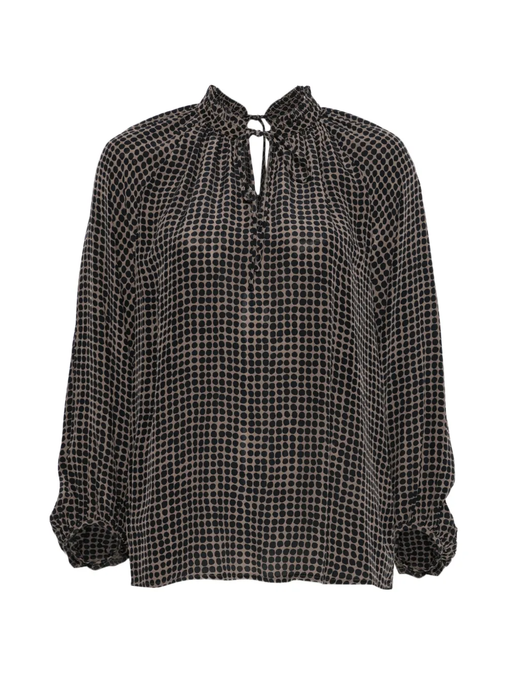 Marc O'Polo polka-dot tie-neck blouse - Nude