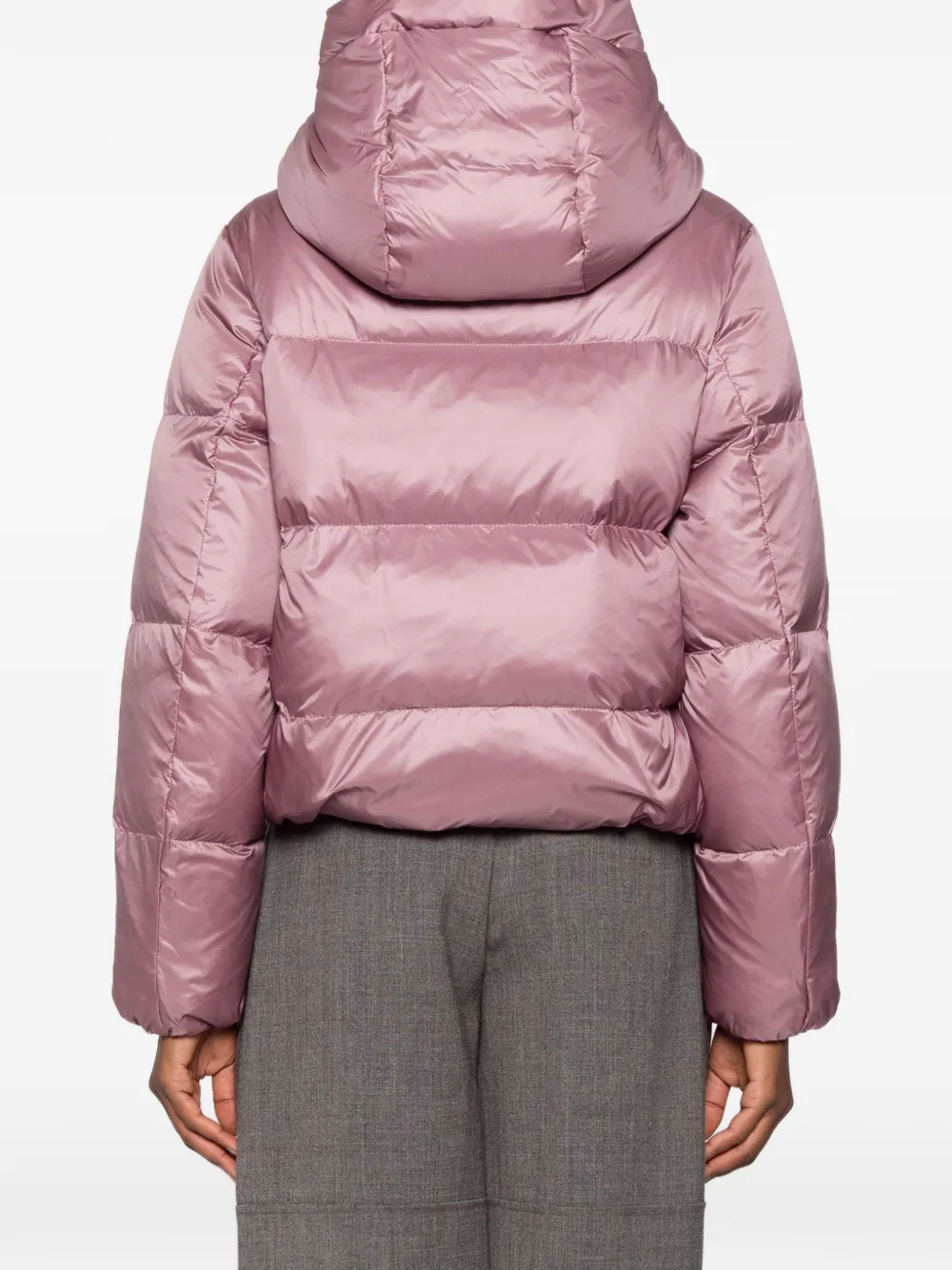 Marc O'Polo quilted hooded jacket Zwart